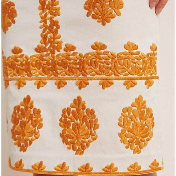 Anthropologie Verona Embroidered Pencil 4 skirt - Picture 14 of 15